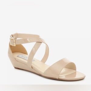 Tan Patent Leather Wedge Sandals Touch Ups By Benjamin Walk Shyla Wedge Sandal
